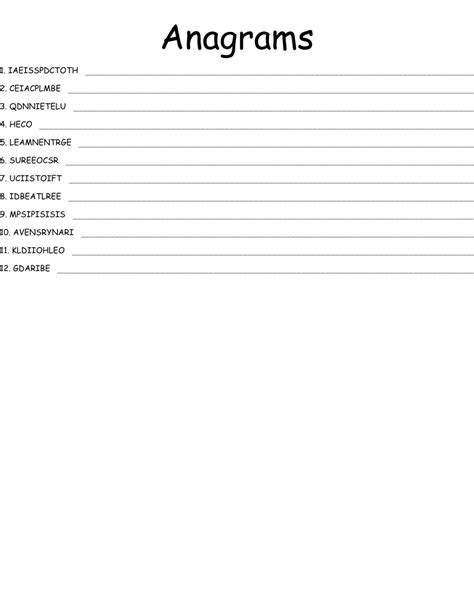 Anagrams Word Scramble Wordmint