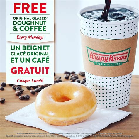 Krispy Kreme Canada FREE Original Glazed Doughnut And Medium Coffee On