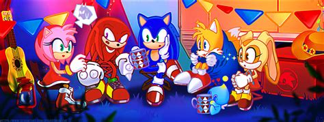 Sonic And Tails And Knuckles And Amy And Cream By Epigastrium Exe On