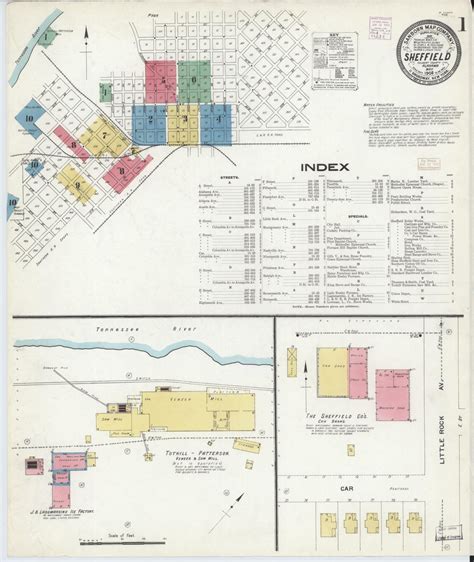 Sanborn Fire Insurance Map From Sheffield Colbert County Alabama