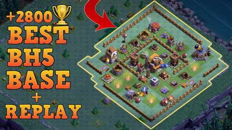 Clash Of Clans Builder Base - Builder Hall 5 Base / BH5 Builder Base w/Replay!! / Anti 3 Star Base Layout | Clash of Clans