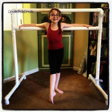 Diy Tutorial Free Standing Ballet Barre Couple Of These And Big Mirrors Would Be Nice In The
