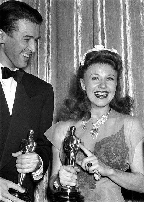 Jimmy Stewart And Ginger Rogers At The 13th Academy Awards February 27