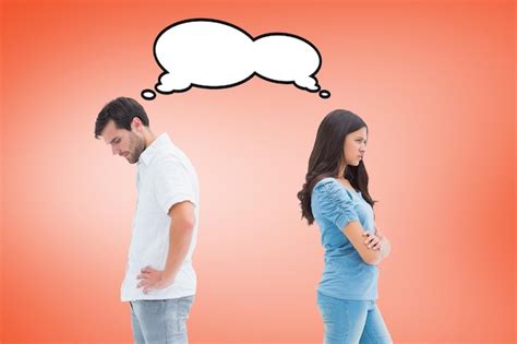 Premium Photo Composite Image Of Upset Couple Not Talking To Each