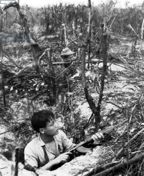 vietnam fighting at an nhon tay village cu chi south vietnam second indochina war vietnam