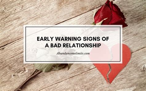 20 Early Warning Signs Of A Bad Relationship