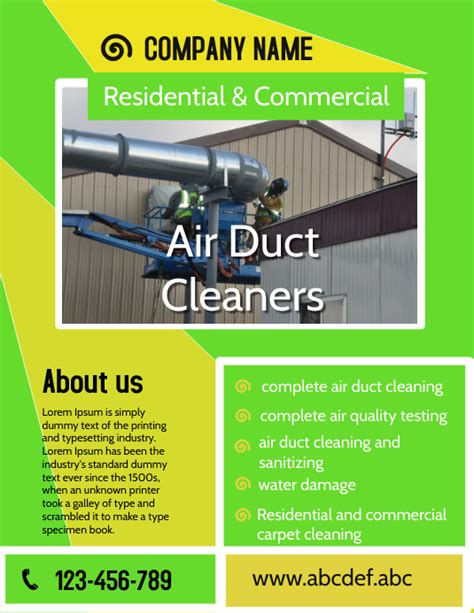 Copy Of Professional Services Flyerduct Cleaning Services Poster