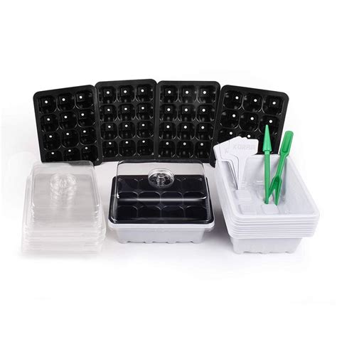 KORAM 10 Sets Seed Starter Tray 120 Cells Seed Tray Plant Germination