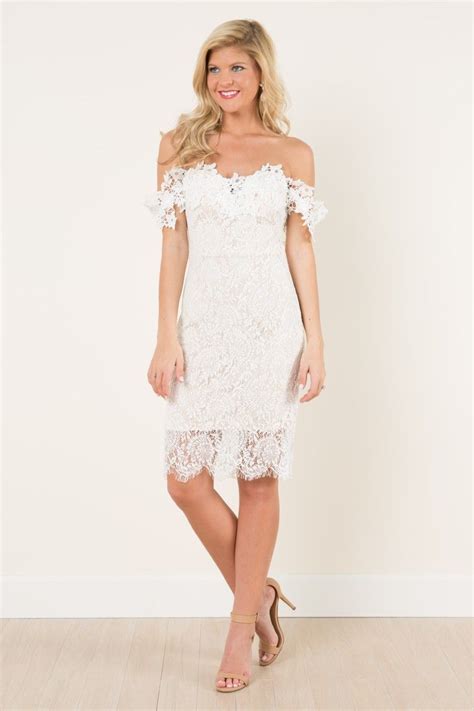 Turn Heads White Off The Shoulder Lace Dress At