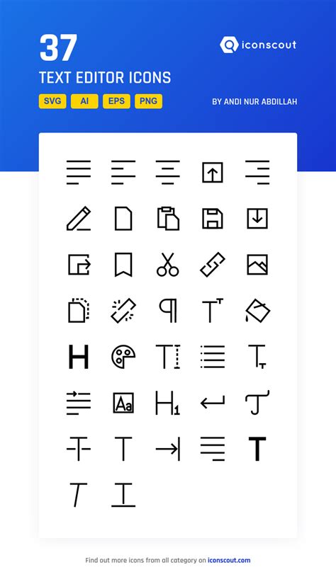 Text Editor Icon Pack 37 Line Icons Text Icons Png Icons Ui Design