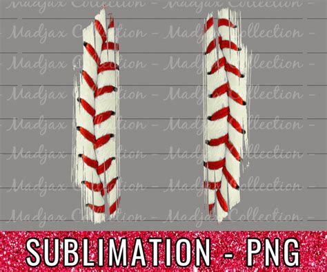 Baseball Stitches Brush Stroke Png Baseball Sublimation Etsy