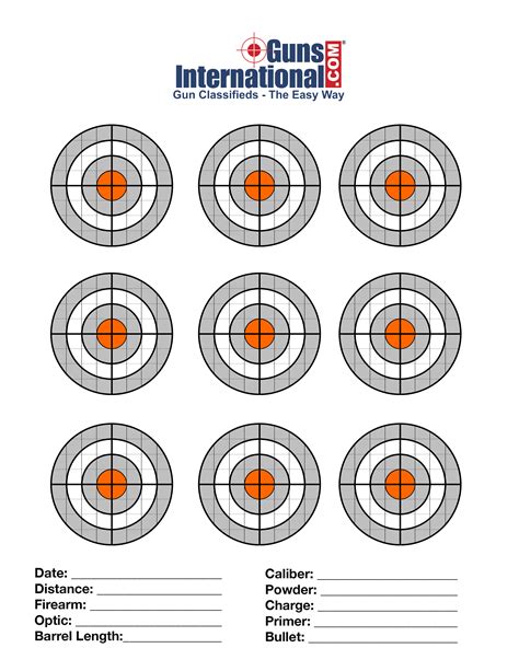 Free Printable Pistol Targets We Developed Each Printable Target Below
