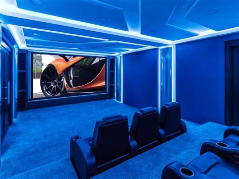 Great Use Of Led Lighting In Home Theater Home Theater Room Design