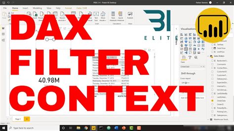 Dax For Power Bi Understanding Filter Context Youtube