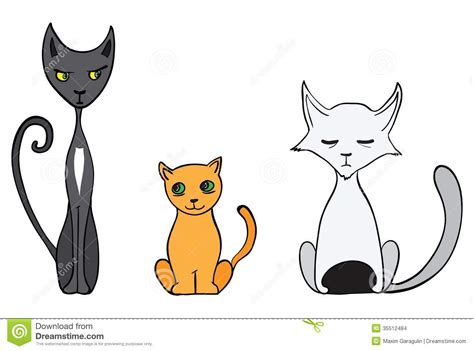 Cartoon Cats Stock Vector Illustration Of Drawing