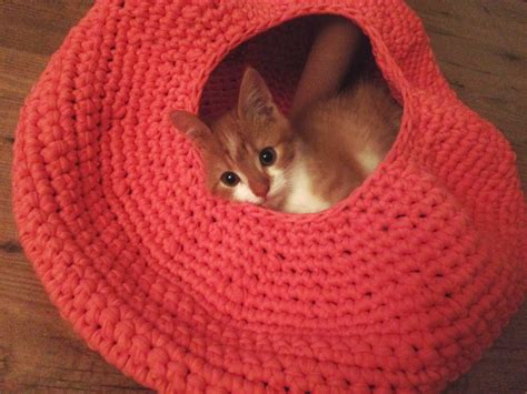 Cat people are devoted to their furry friends, and i've got evidence! Lily Razz: Crocheted Cat Nest