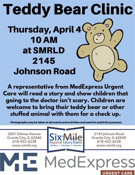 Teddy Bear Clinic Six Mile Regional Library District