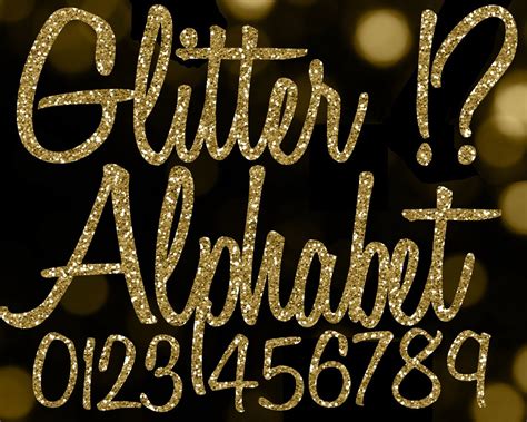 Gold Glitter Alphabet Letters