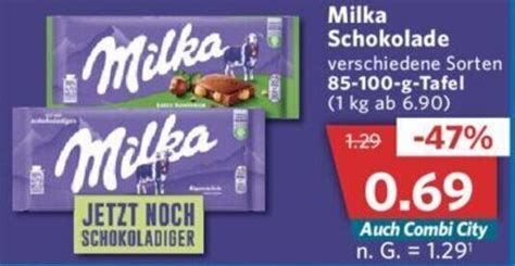 Milka Schokolade 85 100 G Tafel Angebot Bei Combi