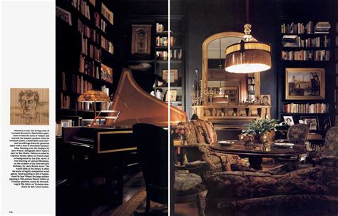 Leonard Bernsteins Dakota Apartment The Library 90s Interior