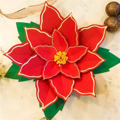 Diy Paper Poinsettias The Bearded Housewife