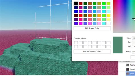 Roblox Studio How To Change Terrain Material Color Youtube