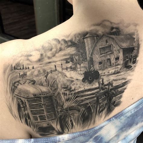 Tattoo Uploaded By Dereklivez Built This Farm Scene From Scratch For