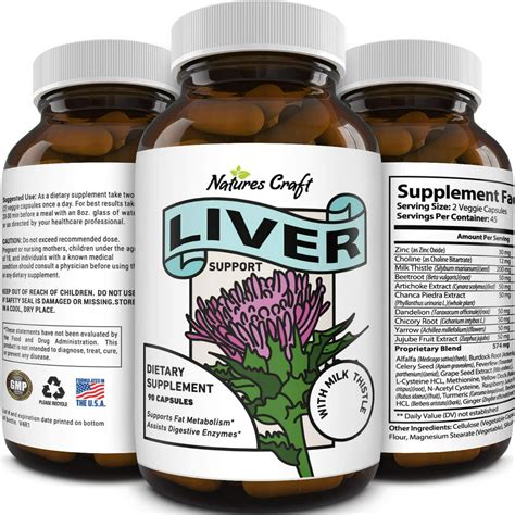 Best Liver Supplements With Milk Thistle Artichoke Dandelion Root Support Healthy Liver