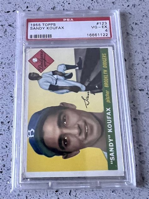 1955 Topps 123 SANDY KOUFAX Rookie PSA 4 HOF RC Brooklyn Dodgers