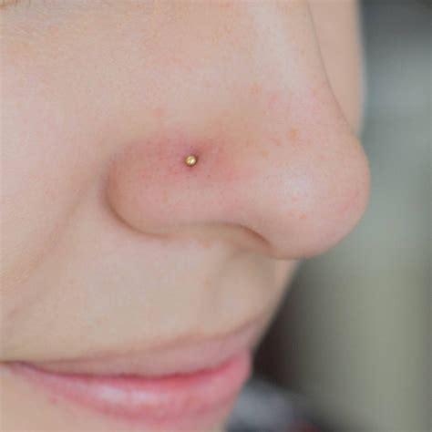 Tiny Nose Ring Ball Stud Nose Piercing Dainty Stud Nose Etsy Australia
