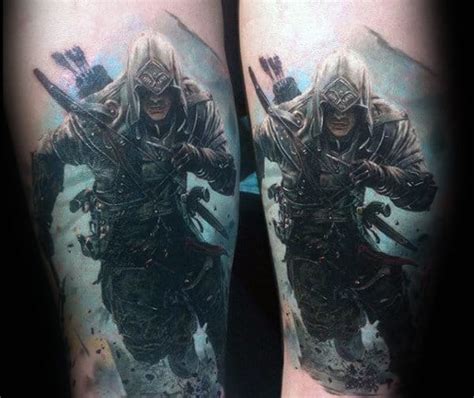 60 Assassins Creed Tattoo Designs For Men Video Game Ink Ideas