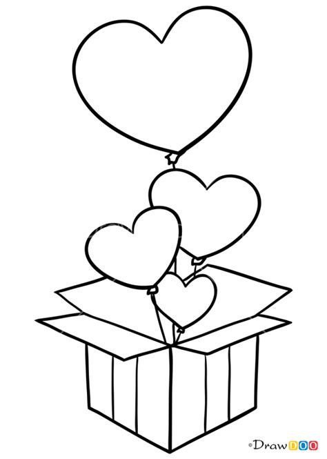 Be my valentine tell your child to draw some small hearts or flowers in the background. How to Draw Valentines Balloons, Valentines