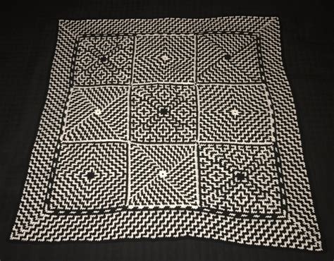 Crochet Optical Illusion Afghan Black And White Blanket Etsy