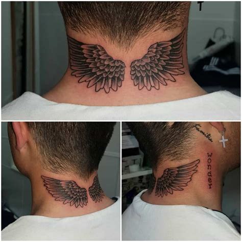 Details 69 Wings Tattoo On Back Neck Latest In Coedo Com Vn