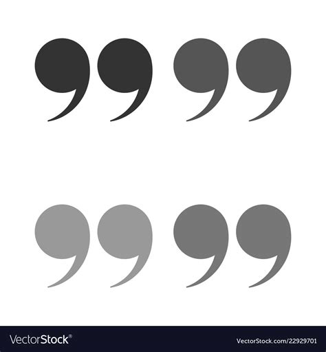 Vector files, including png and svg icons. Quotes icon set quote marks black symbol Vector Image