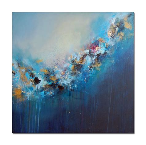 Original Abstract Painting Blue Abstract Painting Modern Canvas Art