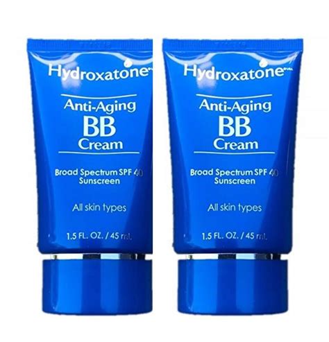 2 Pack Hydroxatone Anti Aging Bb Facial Cream Spf 40 Universal Shade 1