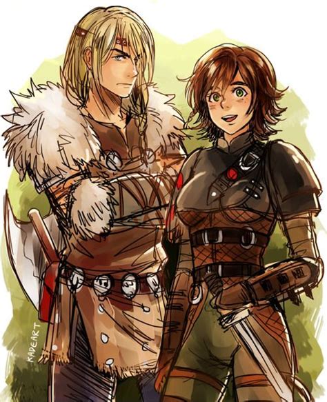 Genderbent Astrid And Hiccup From Httyd By Kadeart I Don