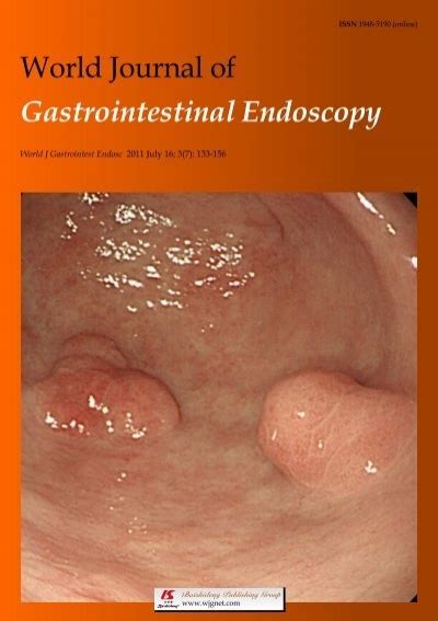Gastrointestinal Endoscopy World Journal Of Gastroenterology