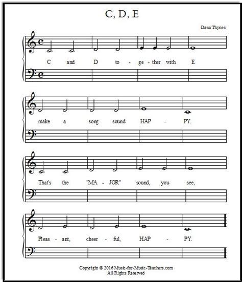 Easy Piano Sheet Music One Hand