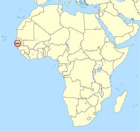 Detailed Location Map Of Gambia In Africa Gambia Africa Mapsland