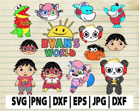 Your cartoon stock images are ready. 13 Ryans World Toy Review You Tube Kids by SVGBUNDLESHOP on Zibbet