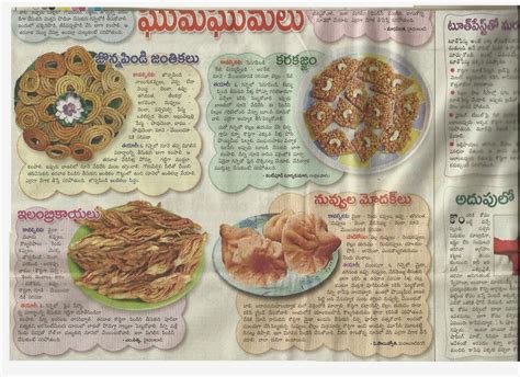 Various Food Dishes In Telugu Language Godhuma Sunnundalu Soya