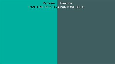 Pantone 3275 C Vs Pantone 330 U Side By Side Comparison