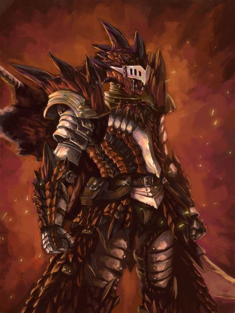 Decking your hunter out in kickass armor is what makes monster hunter world so damn addictive. Image result for rathalos armor art | Monster hunter ...