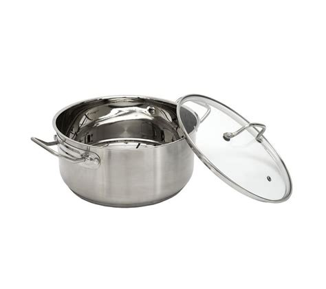 Faitout Inox Avec Couvercle En Verre Tous Feux Induction 28 Cm
