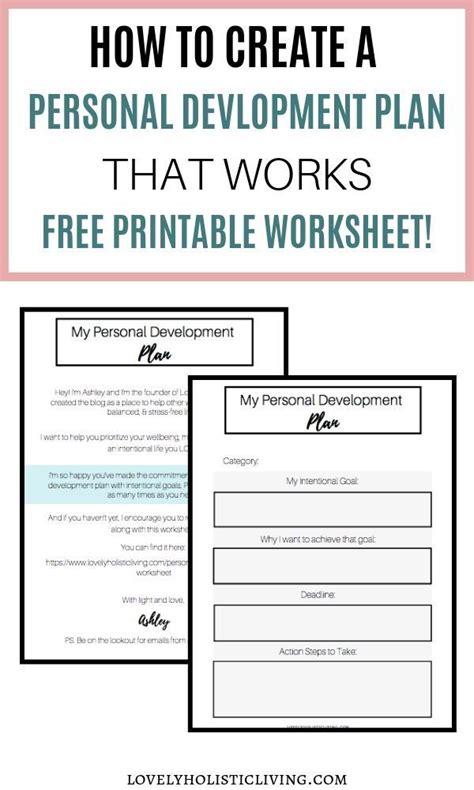 How To Create A Personal Development Plan That Works Free Printable Personal Development Plan