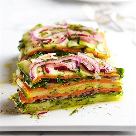 Stacked Summer Vegetable Salad Better Homes And Gardens