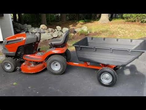 Agri Fab Cu Ft Poly Dump Cart Review Youtube Riding Mower Riding