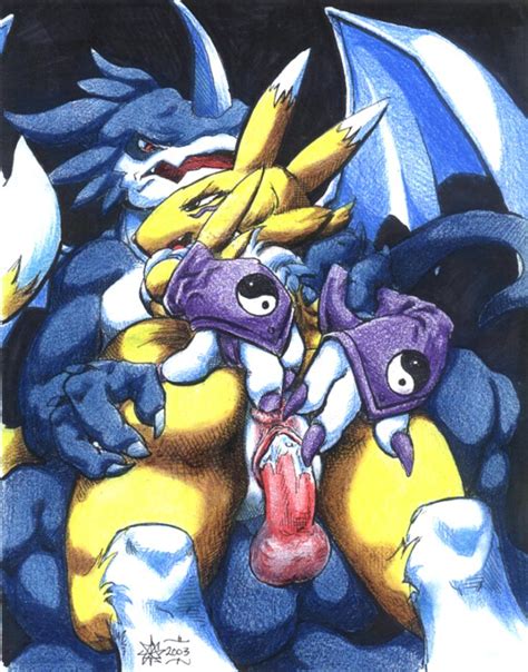 Rule 34 Anthro Color Digimon Exveemon Female Fingering Fur Furry